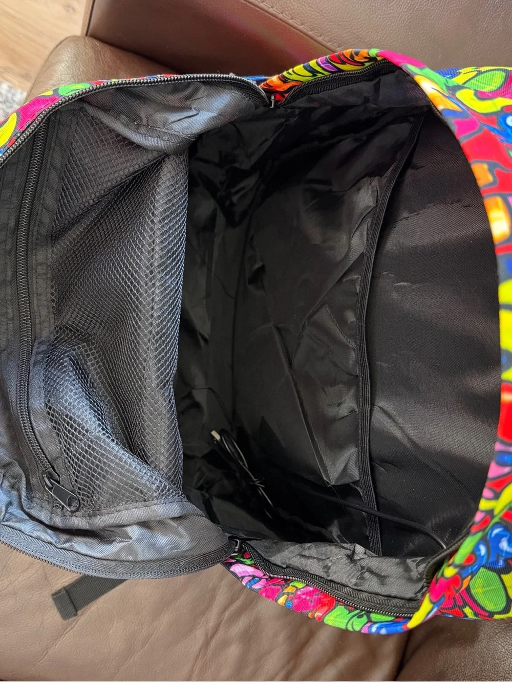 Multicolor Graffiti Print Backpack -  “SUPACOOL”